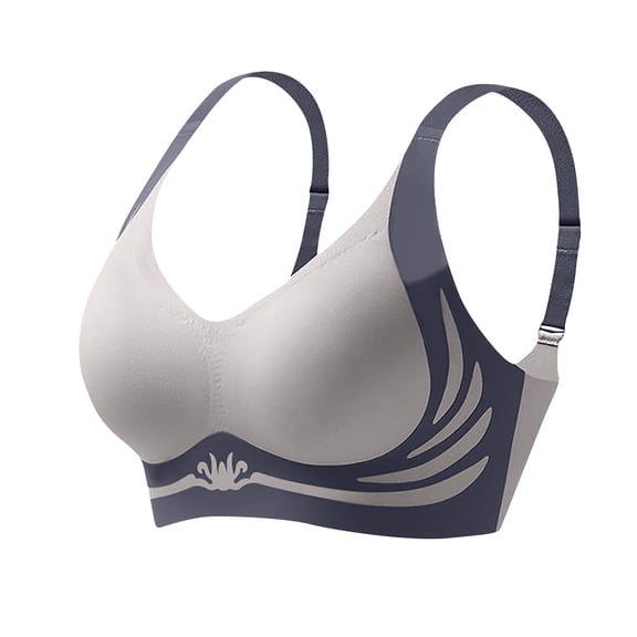 Hfnxid Women Bras Under $ 5.00,Women Fashion Seamless Contrast Sponge Underwear Soft Support Comfortable Breathable Fixed Cup Bra