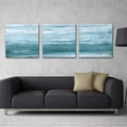 thumbnail image 2 of wall26 3 Panel Canvas Wall Art Teal Blue Abstract Pictures Home Wall Decorations for Bedroom Living Room Paintings Canvas Prints Framed - 12"x12"x3 Panels, 2 of 4
