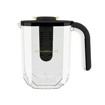 Hiroekza Water Pitcher with Lid and Spout 1.8L Large Capacity Plastic Pitcher for Iced Tea, Juice, and Homemade Beverages Refrigerator Friendly Fruit Dispenser Lemonade Bucket Black
