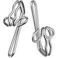 thumbnail image 4 of Ganchos de cortina de metal de 100 piezas para cortinas de puertas, cortinas de ventanas y cortinas de ducha - ganchos de cortina de cinta de cortina - plata Xemadio YQ-0827, 4 of 6