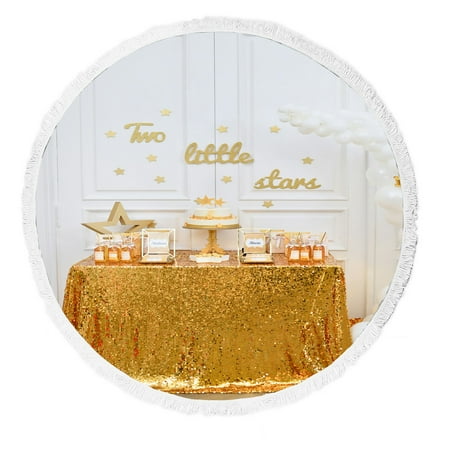 ECZJNT White And Gold Decoration For Holiday Beach Towel Beach Blanket Beach Yoga Mat