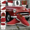 thumbnail image 2 of LIBERTYZENO Mens Loafer Dress Shoes Genuine Suede Leather Slip On Tassel Loafer Shoes For Mens Red 13, 2 of 7