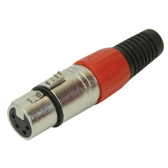 PRO SIGNAL - 4 Pole XLR Socket with Red Coloured Strain Relief