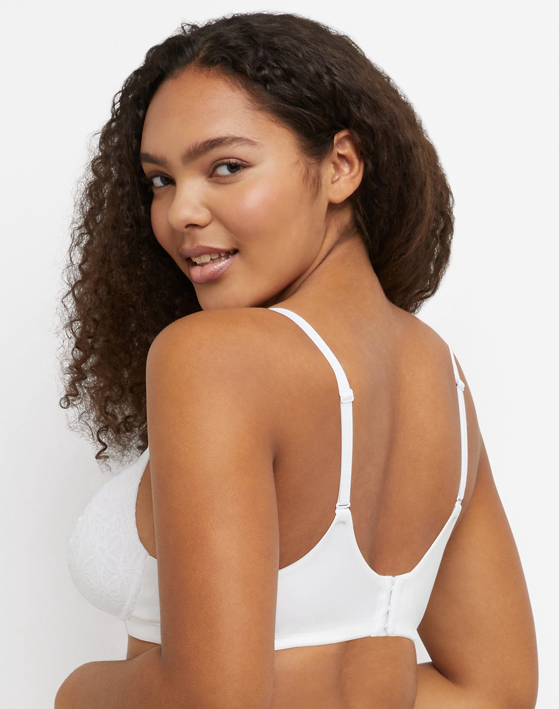Maidenform M Soft Support Wireless Bralette White XL Women's