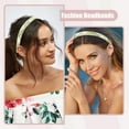 thumbnail image 2 of Unique Bargains 2 Pcs Artistic Plaid Headbands Fashion Anti Slip Hair Accessories for Women Green 0.67" Wide, 2 of 7
