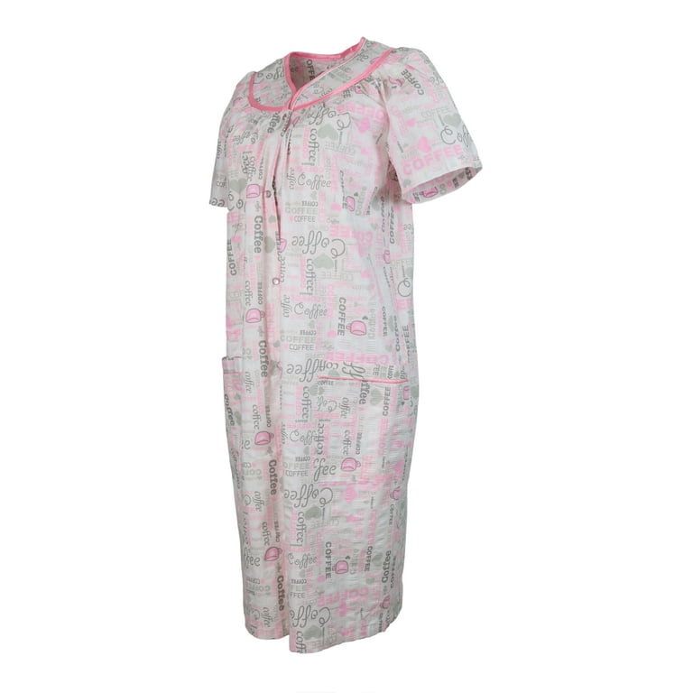 Women's snap front shop duster robes