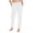 White, variant on Inleife Womens Summer Pants Casual Elastic Waist Women New Fashion Bandage Solid With Pockets Sweatpant Full Length Pants