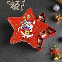 Grrvtrz Christmas Chocolate Candy Packaging Box Wedding Candy Box Star Shaped Tin Box Empty Box Decoration Home Decoration Snack Storage Box,Christmas Decorations,Home Decor