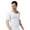 White, variant on TopTie Seamless Compression V-neck Short Sleeve T-Shirt, Men's Shapewear Undershirt-White-XL