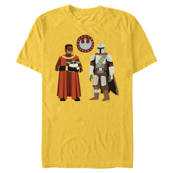 Star Wars The Mandalorian Season 3 Grogu Greef Karga Symbol - Short Sleeve Blended T-Shirt for Adults - Customized-Yellow