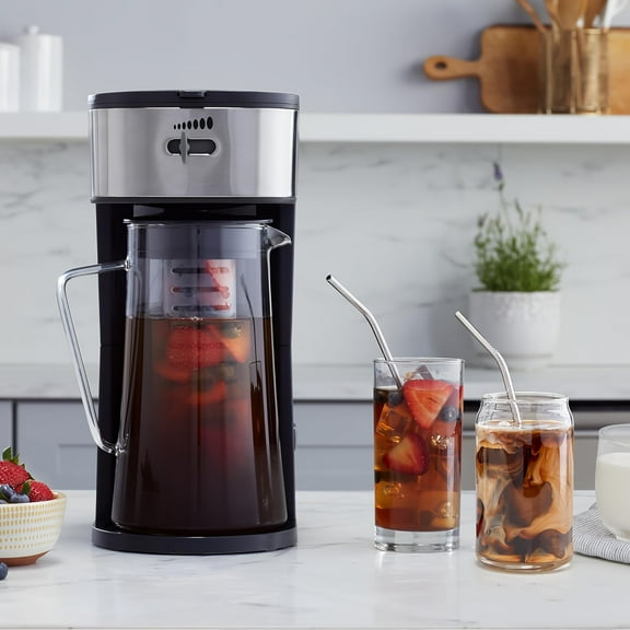 Mr. Coffee TM75 2-Quart Automatic Iced Tea Maker for Loose or Bagged ...
