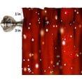 thumbnail image 5 of Retro Christmas Red Snowflake Curtains Valances Natural Scenery Winter Rustic Farmhouse Kitchen Decor Rod Pocket Window Valances for Bedroom Living Room Bathroom Short Curtains 54 W x 18 L 1 Panel, 5 of 5