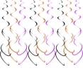 thumbnail image 6 of MYUNNIL Halloween Swirl Hanging Streamers, Double-Swirl Design Black Orange Purple Spiral Ceiling Ornaments, 9 Pcs 39" Lightweight Paper Party Banner Supplies for Wall Window Holiday Party Decor, 6 of 7