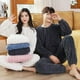 thumbnail image 2 of Traje cálido de terciopelo de algodón jacquard de color puro para invierno para hombres y mujeres, ropa de casa cálida y gruesa para parejas, 2 of 6