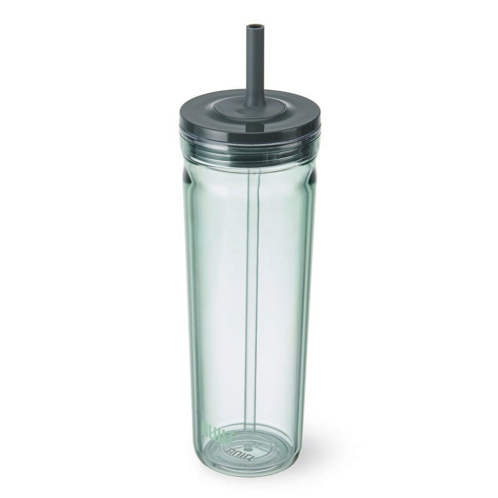 BUILT Torrent 24 oz Double-Wall Acrylic Tumbler Water Bottle with Straw, Mint