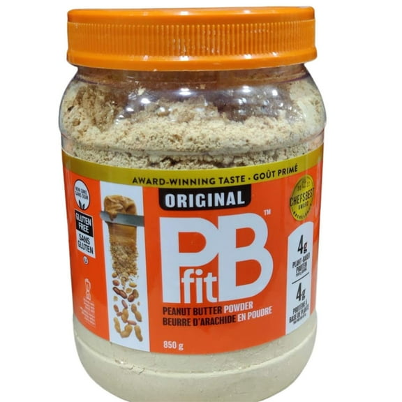 PBfit All-Natural Peanut Butter Powder, 850 g (30 oz) – 87% Less Fat, 4 g Protein, Gluten-Free Powdered Spread from Real Roasted Peanuts