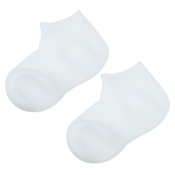 1 Par Hidratante Gel Calcetines Agrietados Pie Cuidado Protector, Tobilleras Silicona Calcetines, Blanco, S Tamaño
