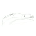 thumbnail image 5 of 5 Pairs of Transparent Retro Rectangle Spring Hinge Reading Glasses 2.00 for Men and Women, Clear Half Rimless Lightweight Plastic Readers +2.00, 5 of 7
