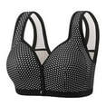 thumbnail image 2 of BRGZLK Front Closure Bras for Women Wireless Comfort Full Coverage Traditional Lightly Padded Seamless Everyday Wireless Snap Closing Bra Black XXL, 2 of 5