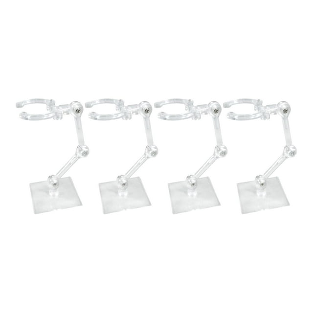 lionlar Hobby Réglable Angle Modèle de Poupée Support pour 6'' Pouce Poupée 4pcs Clair 4x4cm