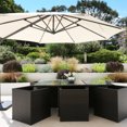 thumbnail image 1 of FOMIYES Canopy Beige Para Sombrilla Exterior Con Ventilación Y Protección Contra Lluvia Y Sol, 1 of 8