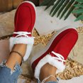 thumbnail image 5 of Women's Winter Fleece Lined Walking Shoes, Warm Lace Up Breathable Upper Non Slip Sole, Cozy Cotton Sneakers for Cold Weather Daily Wear, 5 of 6