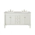 thumbnail image 4 of Elegant Decor Lexington 60" Wood Single Bathroom Vanity in Antique White, 4 of 12