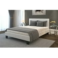 thumbnail image 2 of White Uptown PU Upholstered Queen Size Platform Bed (No Box Spring Required), 2 of 5