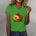 thumbnail image 2 of Bovemsi Tops for Women Trendy Loose‑Fit V‑Neck Graphic Short‑Sleeve Prints Fashion Outfits Clothes XXL, 2 of 4