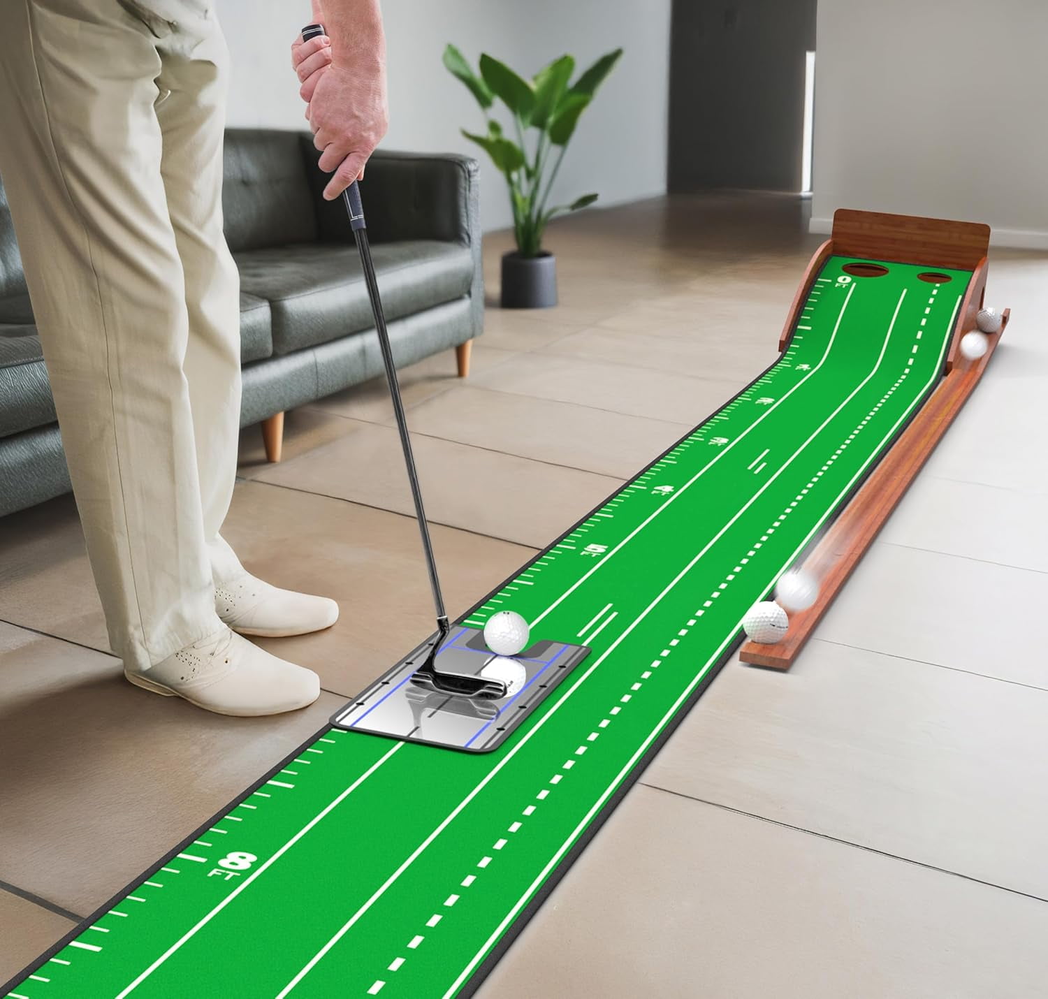 Britenway Golf Putting Green Mat for Indoor and Outdoor Practice