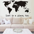 thumbnail image 3 of IFANLANDOR 1Set World Map Wall Decal PVC Waterproof Map Poster Wall Decor for Living Room, 3 of 8