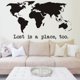 thumbnail image 3 of KAKOWELY 1Ud Mapa En Pegatina De Pared Negro PVC Impermeable Para Hogar Y Dormitorio, 3 of 8