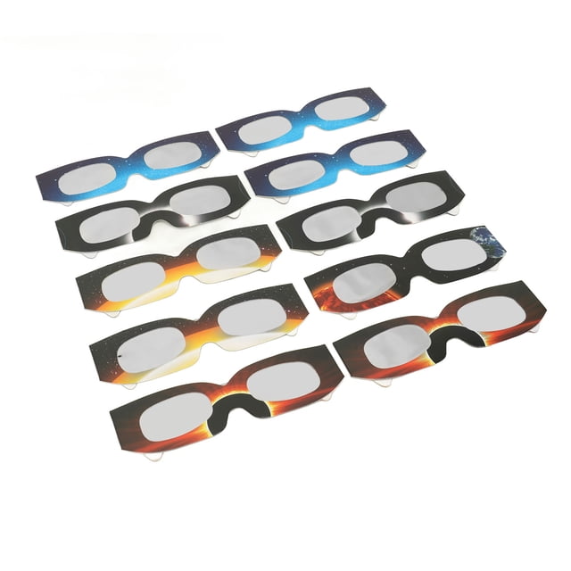 Gafas De Observación De Sol, Papel De Resina, Imagen Clara, Livianas, Portátiles, Duraderas, Visores De Eclipse Solar, 10 Piezas Para Acampar