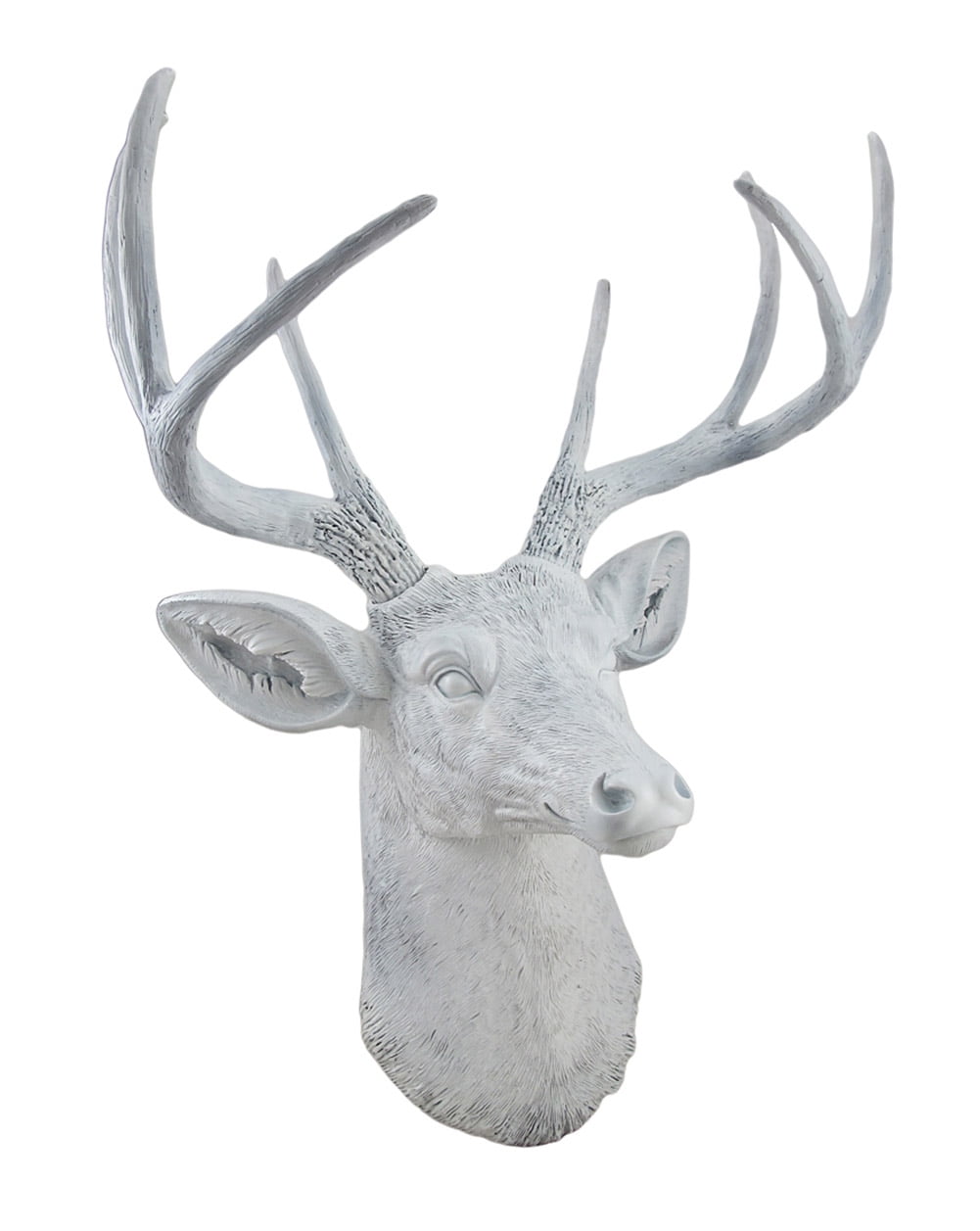 Zeckos 8 Point Buck Deer Head Bust Wall Hanging White
