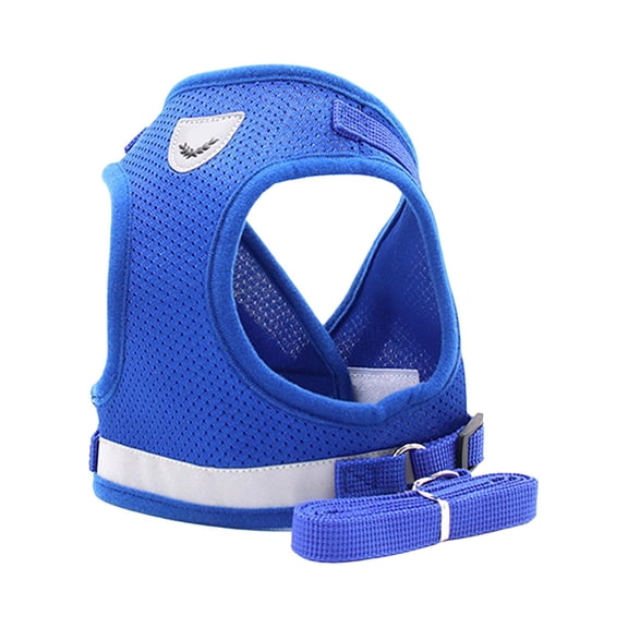Dog Harness, Breathable Mesh Blue XL, No Pull Pet Vest Harness with Reflective Strips and Matching Leash 1 Pack, for Large Medium Small Dogs Daily Walking Outdoor Training Running Activities