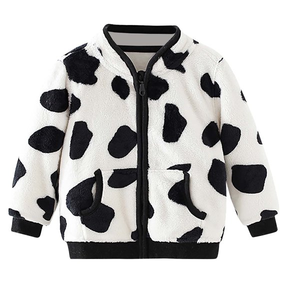 Toddler Fleece Jacket Lightweight Warm Winter Coats Zip Up Teddy Coat Cute Outwear for Baby Boys Girls