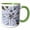 Green/White, variant on 3drose, Fl, Naples Botanical Garden, Silver Dyckia Succulent - Us10 Rti0059 - Rob Tilley, 11oz Two-tone Black Mug