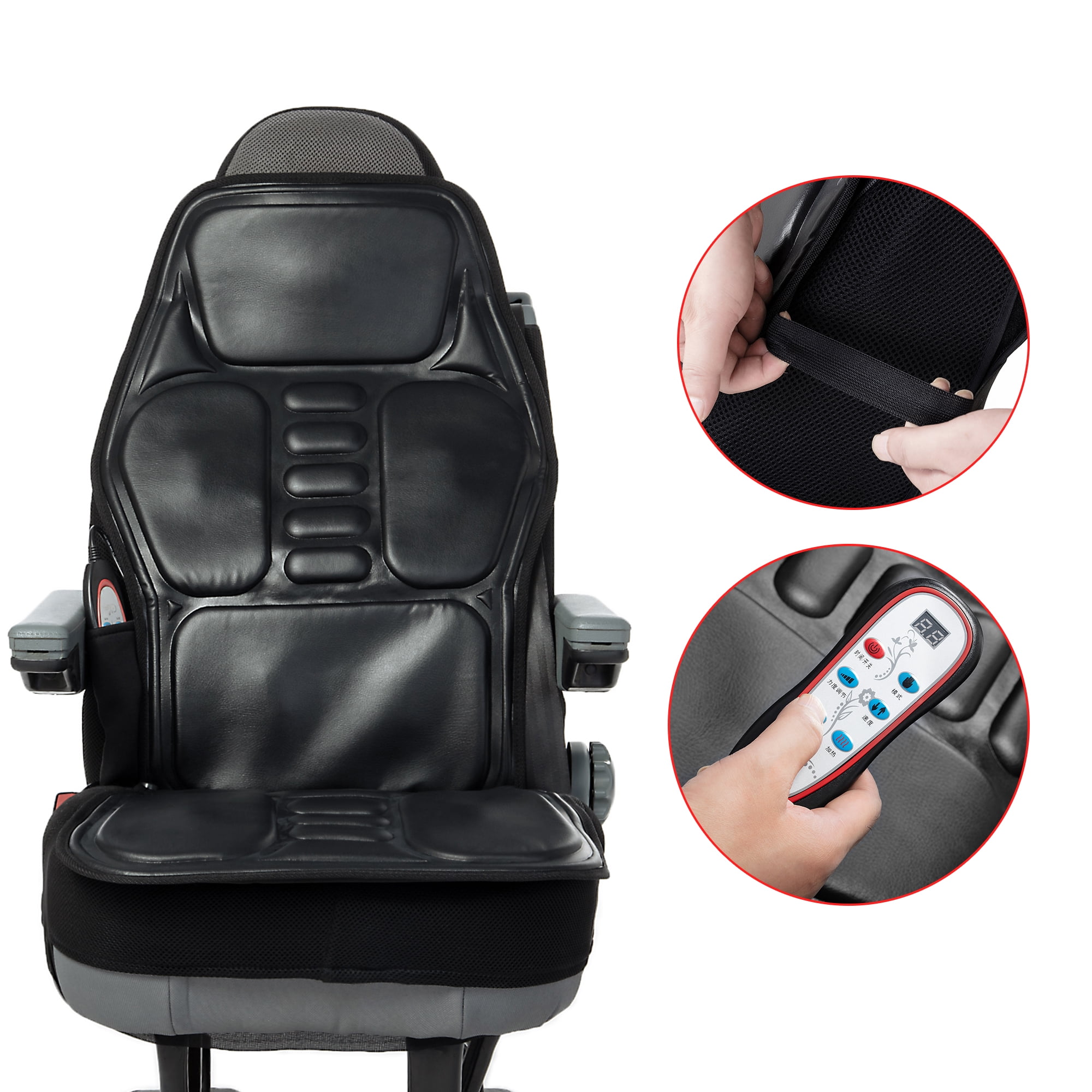 Comfort Massage Seat Cushion Heat Motor Chair Car Truck Pad Back Neck  Shoulder