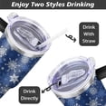 thumbnail image 5 of Winter - Snowflake 40 OZ Tumbler Cup with Lid and Straw Gifts for Mom Friend Sister Grandma, 5 of 7