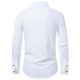 thumbnail image 5 of pstuiky Camisas de manga larga abrigadas para hombre, Camisa informal de color liso con botones, manga larga, cuello vuelto, transpirable y elástica para hombre Tops casuales para hombres m, 5 of 5