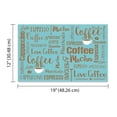 thumbnail image 2 of WIRESTER Coffee Mat - Coffee Bar Mat for Countertops Absorbent Hide Stain Rubber Backed Dish Drying Mat for Kitchen Counter - Teal Brown Coffee, 2 of 7