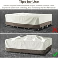 thumbnail image 6 of 126" L x 63" W x 28" H Patio Furniture Covers - Heavy Duty 600D Outdoor Furniture Covers Waterproof for Most 6 Peice Patio Furniture Set, Sectional Sofa and Dining Set - Beige, 6 of 12