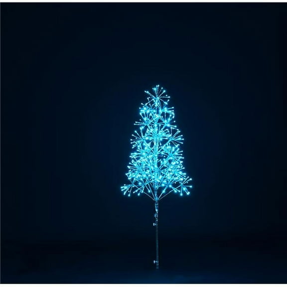 Queens of Christmas LED-TR3D04-LTL 4 ft. Starburst LED Tree, Teal