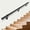 8 Feet, variant on Stair Railing Indoor Metal Hand Rails for Indoor Stairs 1.5" Pipe Aluminum Wall Mounted Outdoor Handrail for Steps Black Industrial Handrail for Stairs 10ft