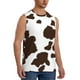 thumbnail image 2 of Fotbe Brown Cow Men's Camiseta sin Mangas Estampada para Hombres, Playera Casual para Gimnasio, Entrenamiento, Playa-Small, 2 of 7