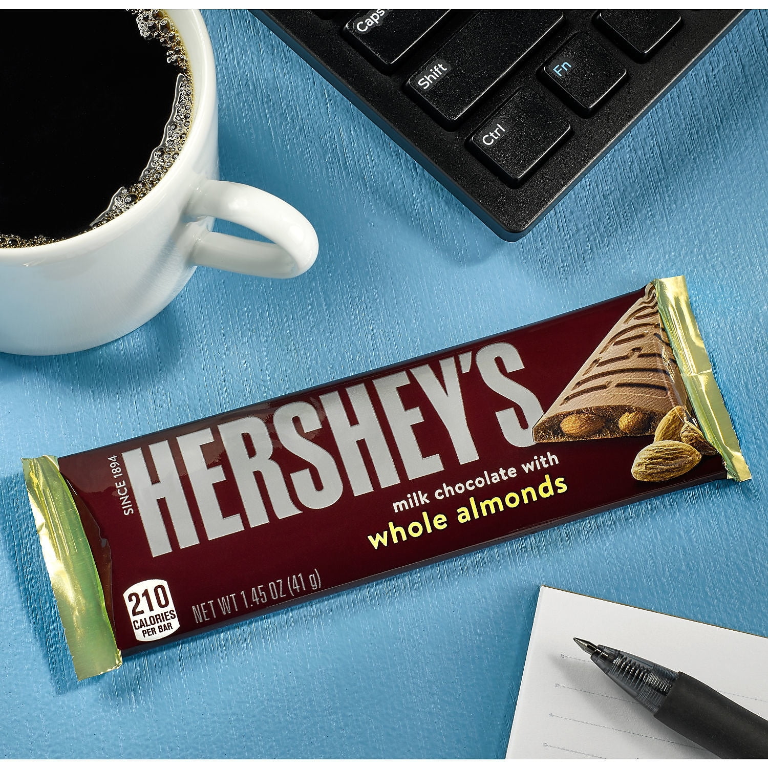 Hershey's Milk Chocolate with Whole Almonds Candy Bar 1.45 oz. 36/Box (HEC24100)