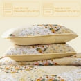 thumbnail image 2 of Exclusivo Mezcla Reversible Boho Quilt Set Queen Size, 3 Pieces Patchwork Yellow All Season Bedspreads, Ultra Soft Floral Coverlet Bedding Set with Printed Pattern (1 Quilt, 2 Pillow Shams), 2 of 7