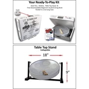 Panyard Jumbie Jam Steel Drum Kit with Table Top Stand, Silver
