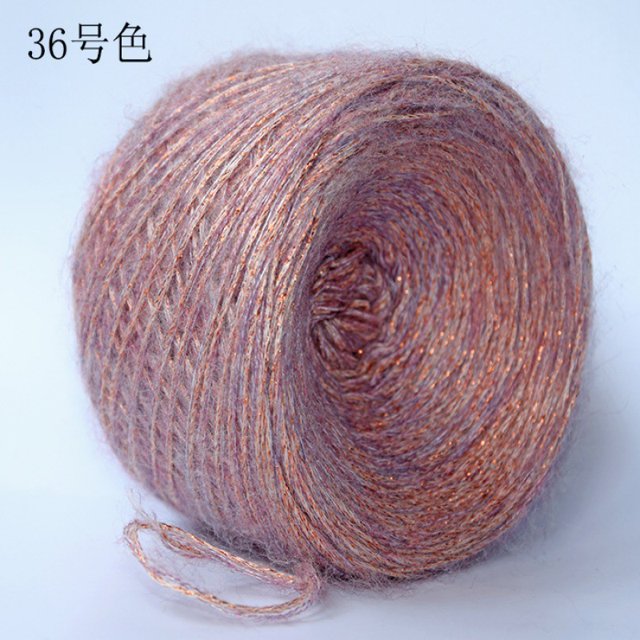 Xiao Hua Hilo suave y brillante de 50 g: hilo multicolor para tejer, crochet, tejer a máquina, hilo con motivos paisajísticos, hilo multicolor para tejer, hilo para crochet, rosa degradado.