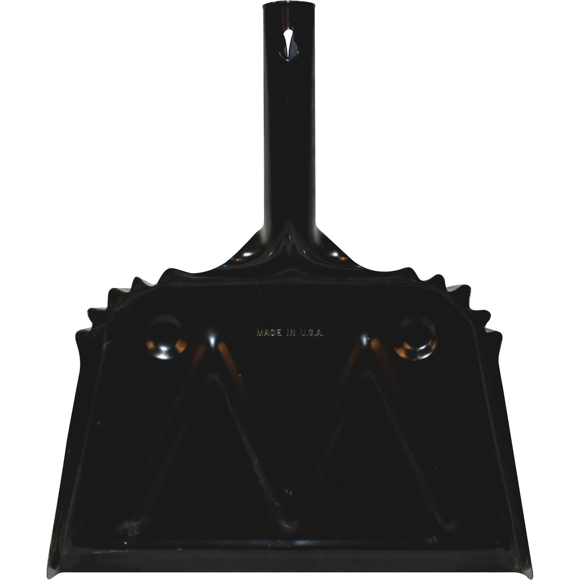 Genuine Joe Heavy-duty Metal Dustpan - 12" Wide - Metal Pan - Black - 12 / Carton